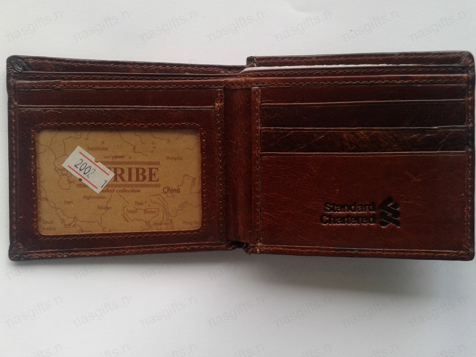 Cartera de piel de vacuno de Standard Chartered