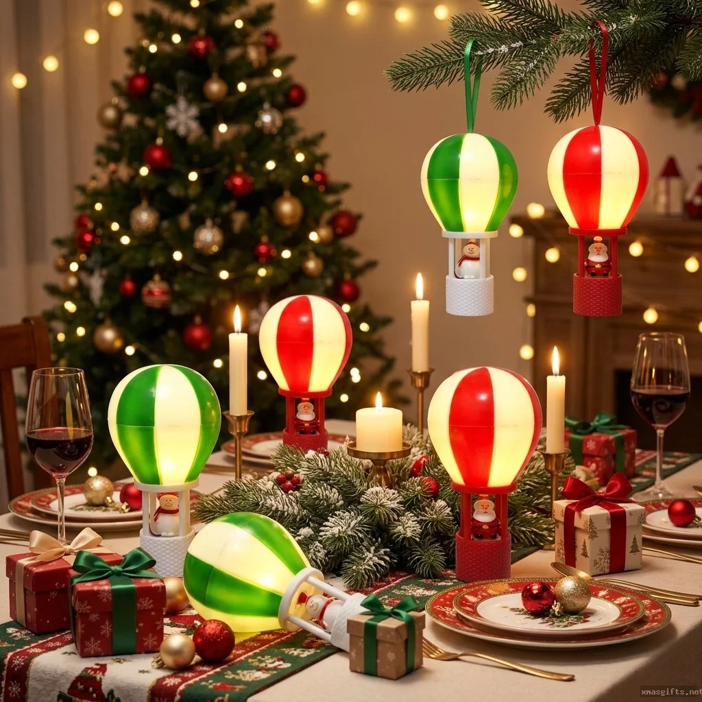 15cm Handheld Hot Air Balloon Lantern, Kids Christmas Gift Table Party Decor Wholesale