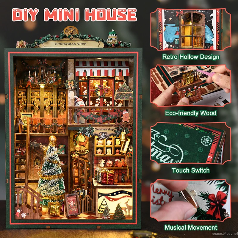Festive 3D Stereo DIY Christmas Puzzle Children Assembly Toy Gift