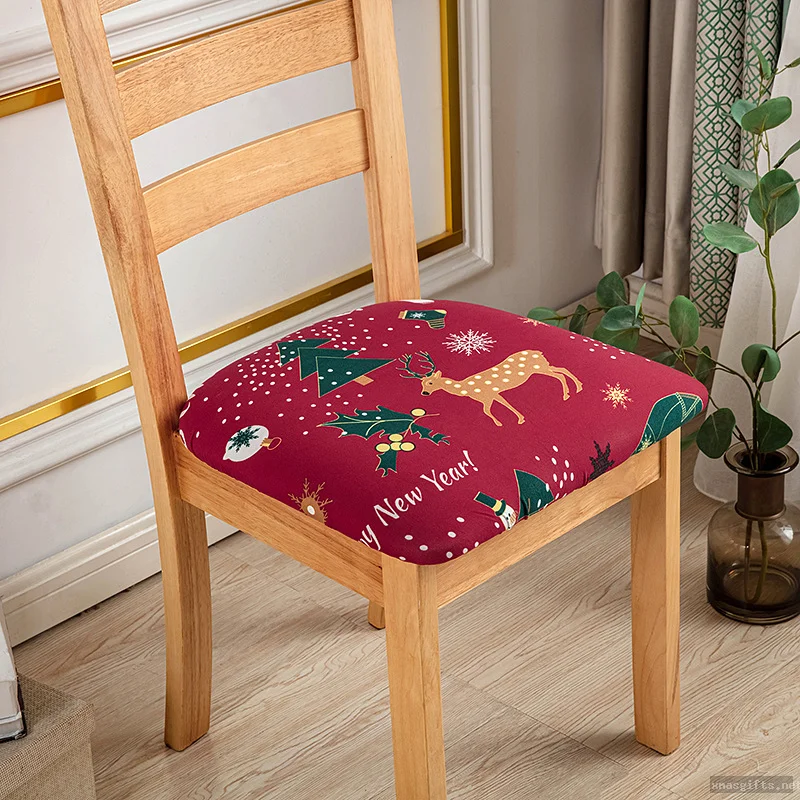 Christmas Pattern Dining Chair Slipcovers Xmas Home Party Chair Covers