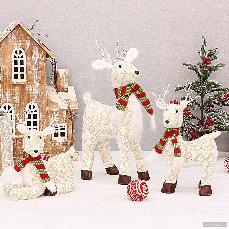 Peluche de Noël : renne Rudolph à nez rouge