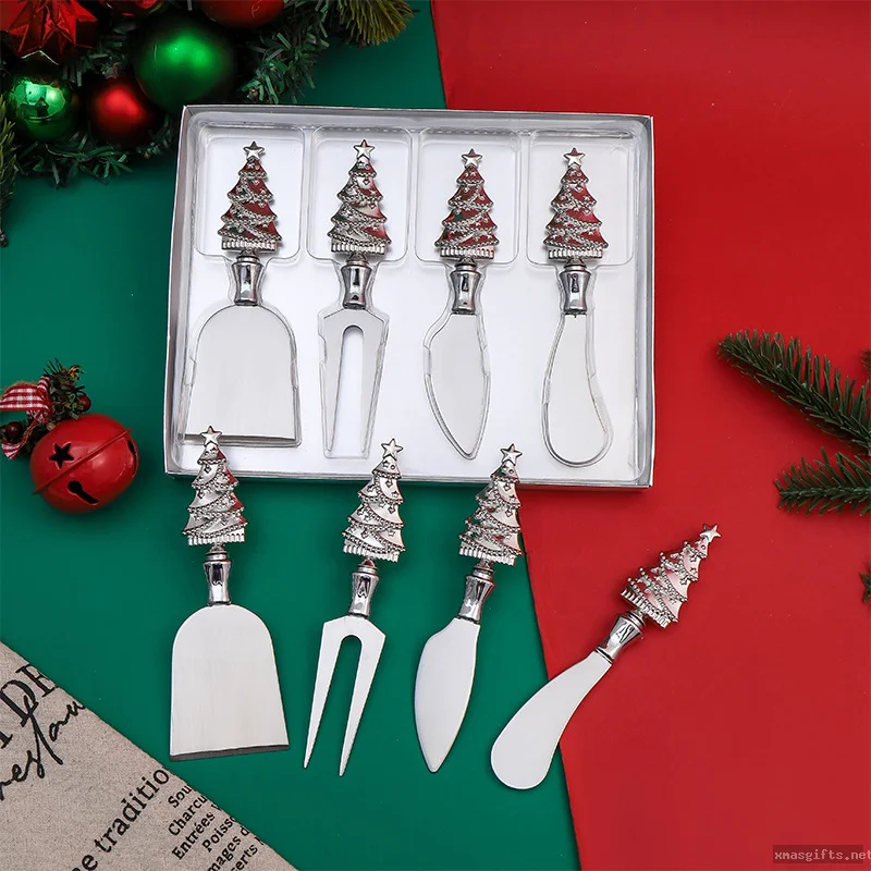 Weihnachtstischdekoration – Messer- und Gabel-Set in Baumform, hochwertiges Edelstahl-Geschirr als Weihnachtsgeschenk