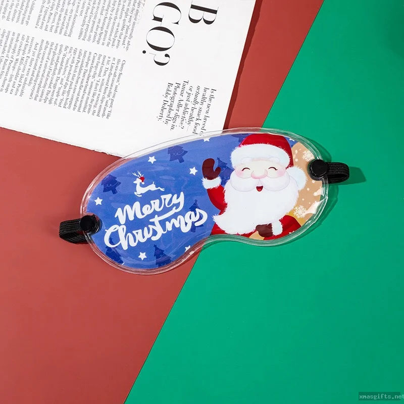 Christmas Plush Cartoon Eye Mask Soft Sleeping Blindfold