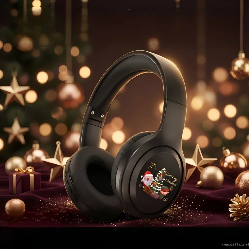 Casques stéréo à motif de Noël – Casque élégant pour le divertissement quotidien