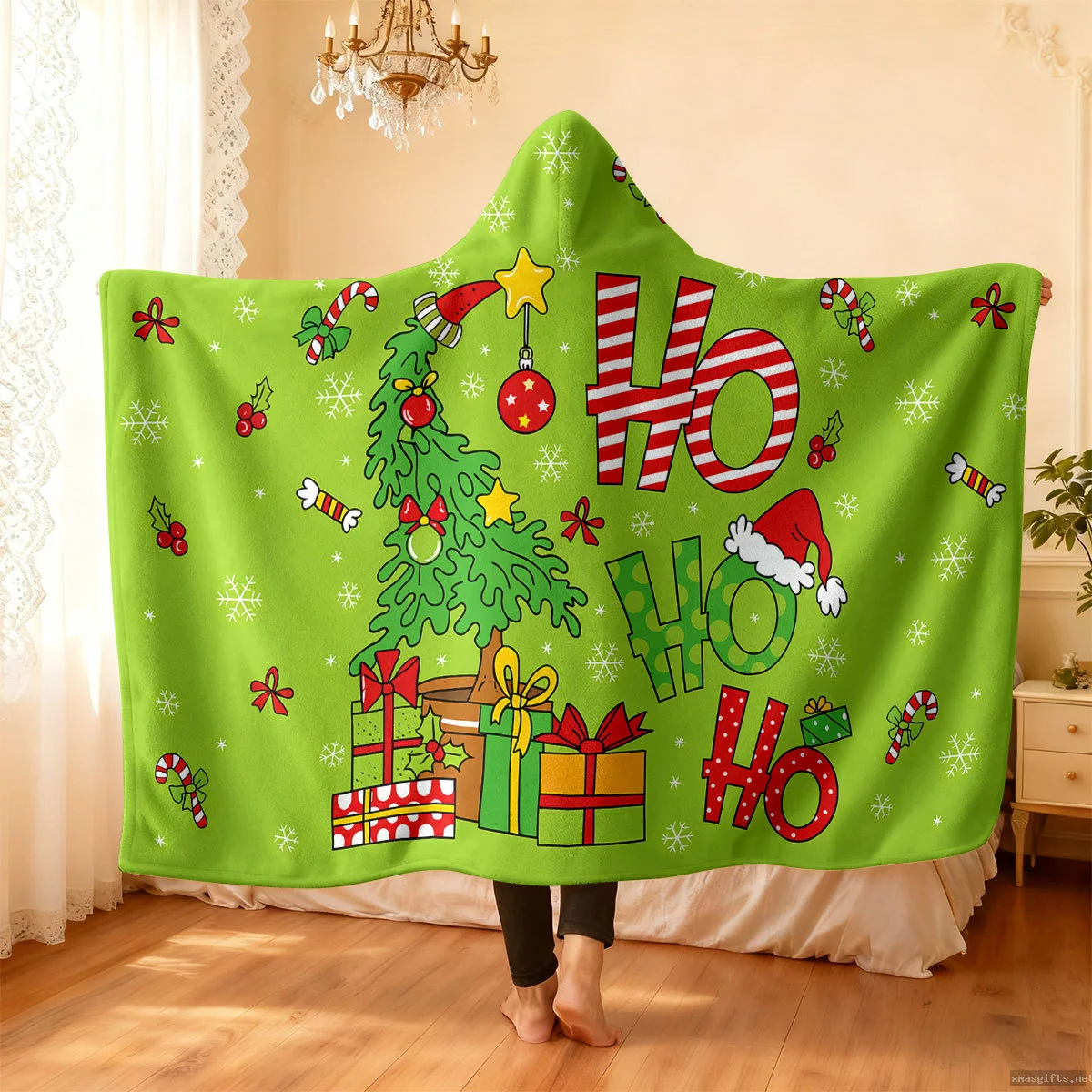 Personalized Christmas Blanket Custom Digital Printed Festive Sofa Flannel Throw巴