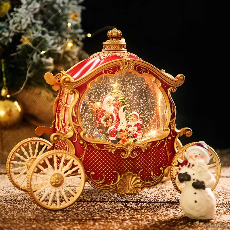 Rotating Pumpkin Carriage Christmas Music Box Wedding Birthday Souvenir Gift