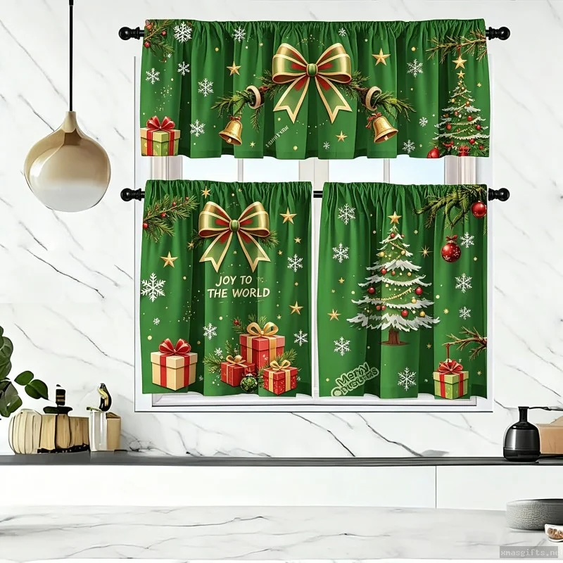 Custom Digital Print Christmas Curtains Personalized Holiday Window Drapes