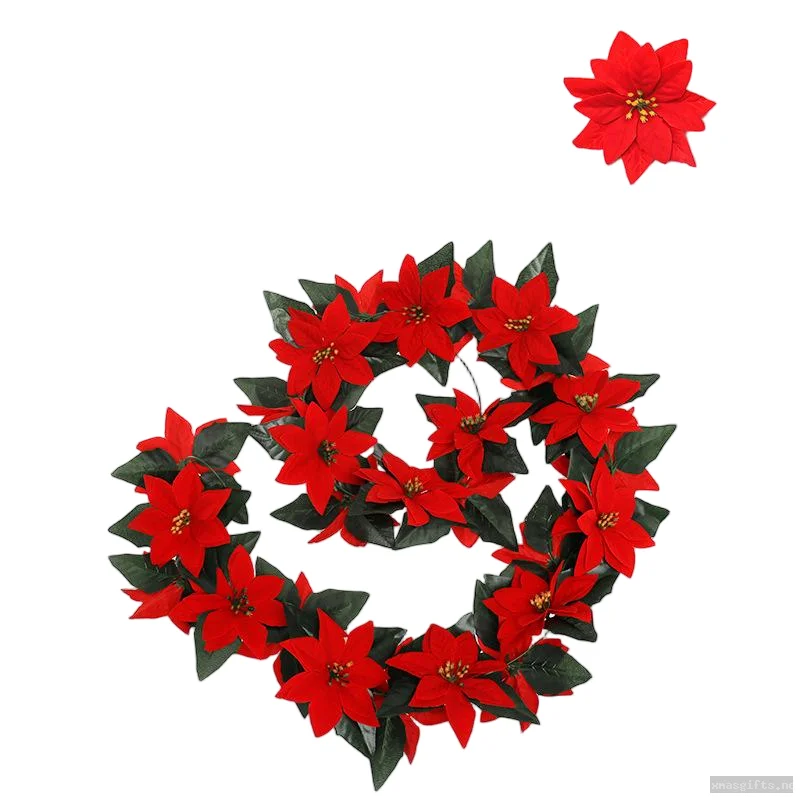 Luxury Real Touch Christmas Single Artificial Flower Stem Holiday Arrangement