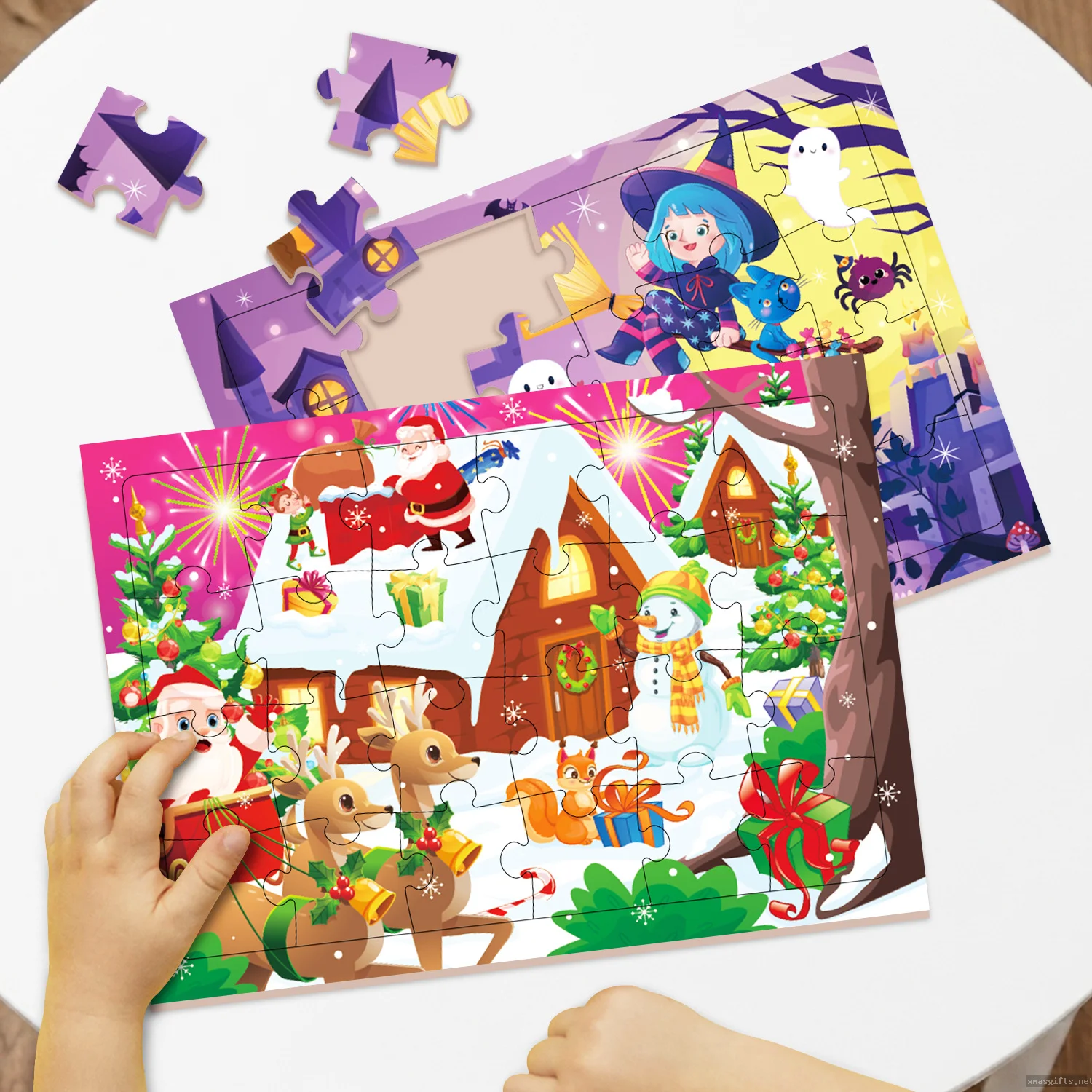 Puzle de Navidad para niños pequeños: juego educativo y regalo navideño para niños