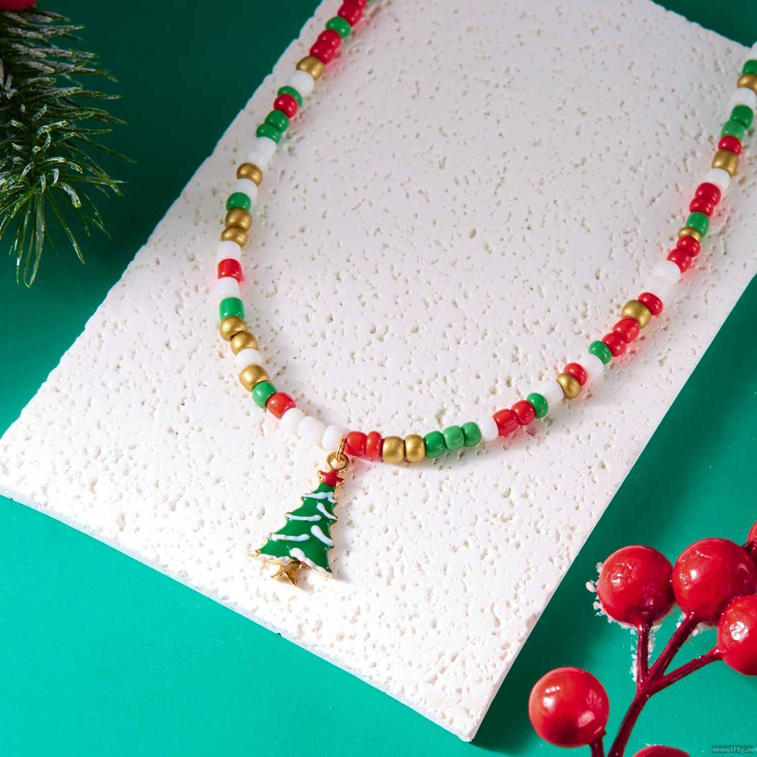 Santa Claus Snowman Pendant Necklace Cute Christmas Holiday Jewelry Gift