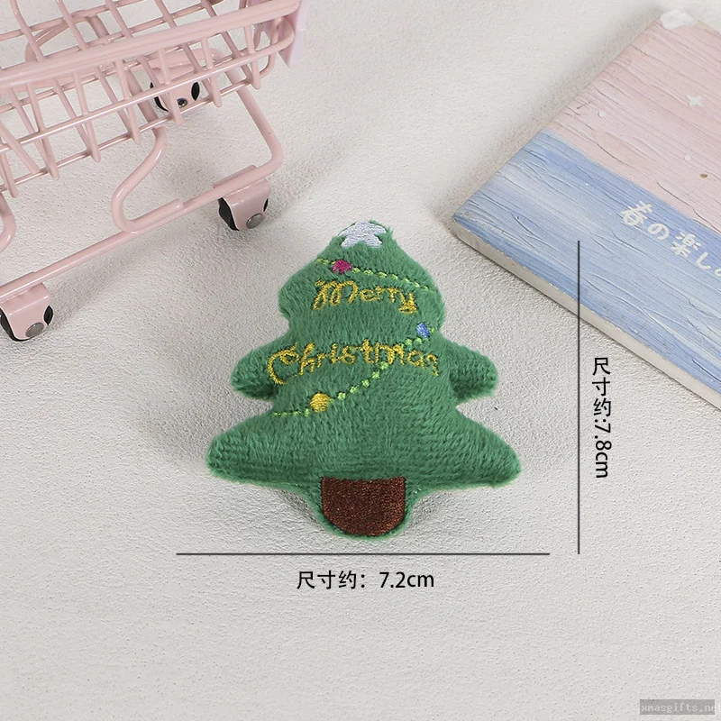 Plush Christmas Brooches Cute Xmas Soft Pin Accessories for Gift