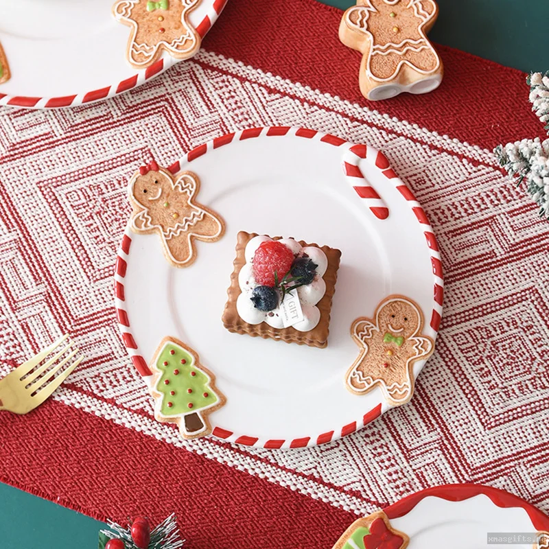 Geschenkbox mit geprägtem Stereomuster – Keramikgeschirr-Set für die Familie, ideal als Weihnachtsgeschenk für das Abendessen.