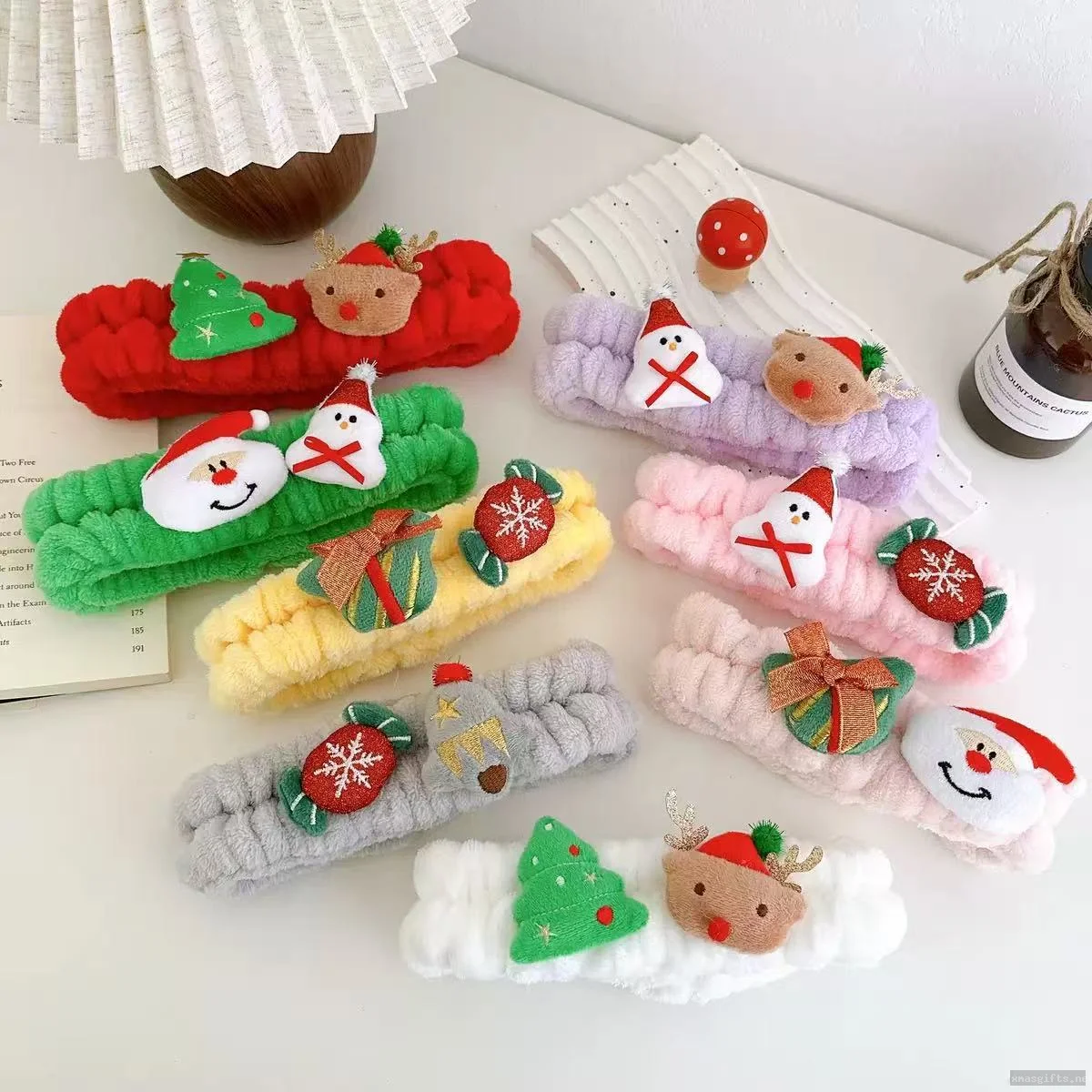 Weihnachts-Plüsch-Haarband – Niedliches Xmas-Make-up-Haarband