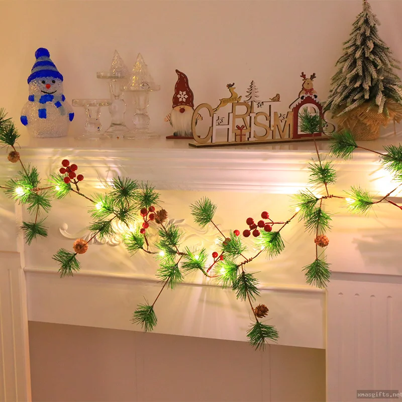 USB Powered Hanging Rattan Christmas Lights  for Living Room & Balcony