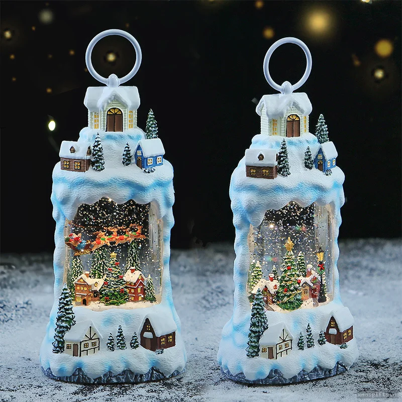 Snowflake Christmas Tree Night Lamp Tabletop Xmas Home Ornament Gift