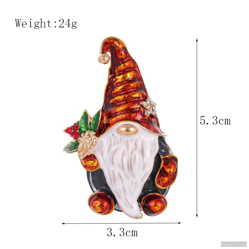 Bulk Sparkling Rhinestone Christmas Bell Brooches Holiday Gift Costume Pins