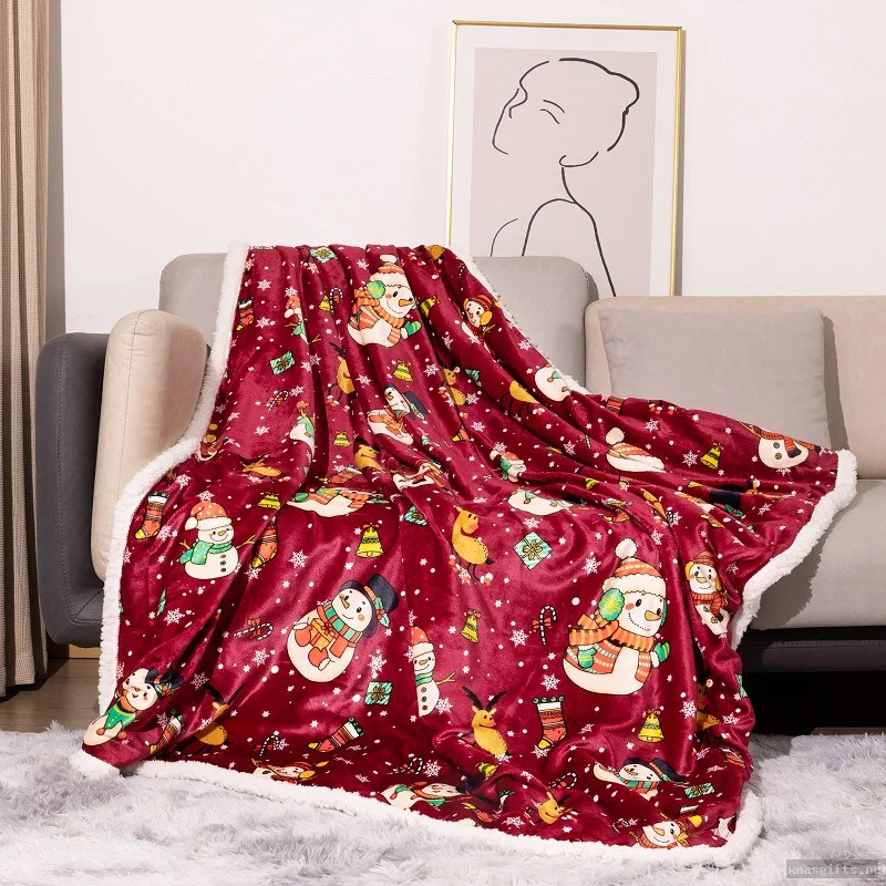 Dicker, schwerer Weihnachts-Flanell-Deckenüberwurf – kuschelig, warm und ideal als Heimdekoration oder Sofadecke zu Weihnachten.