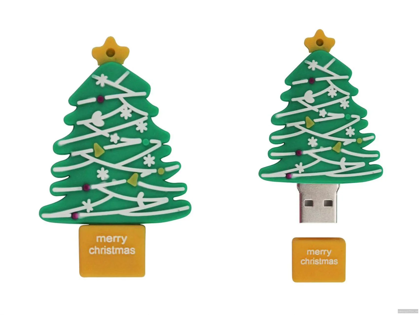 Custom Christmas PVC Rubber Cartoon USB Flash Drive , Santa Tree Reindeer Snowman Custom 8GB,16GB USB Disk Wholesale