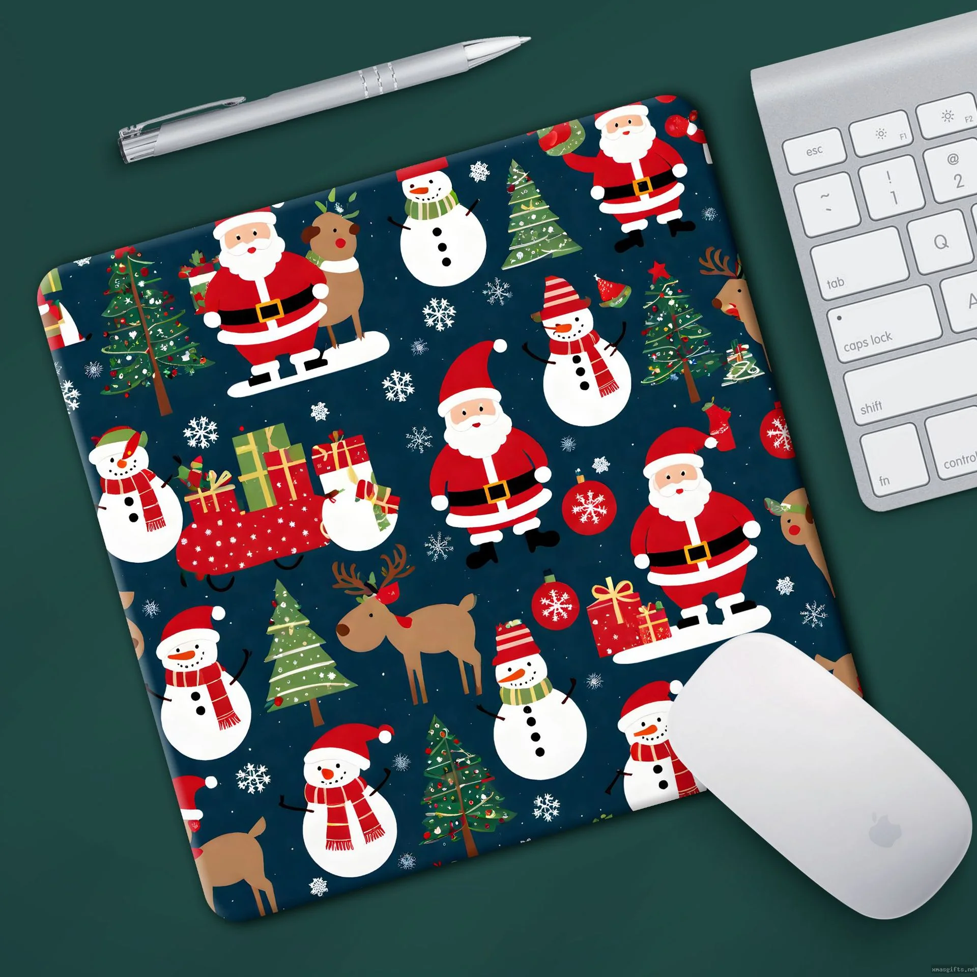 Custom Printing Non Slip Rubber Fabric Mouse Pad  Christmas Promotional Gifts 26*21*0.3cm