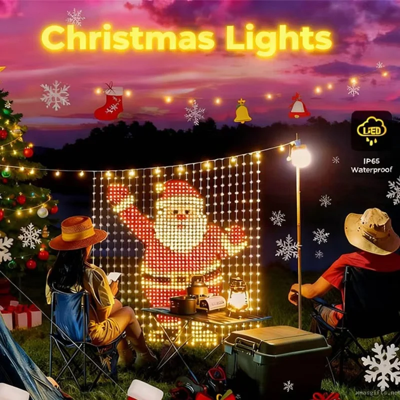RGBIC Bluetooth Pixel Mesh Lights, Waterproof Outdoor Lawn Christmas Garden Decor