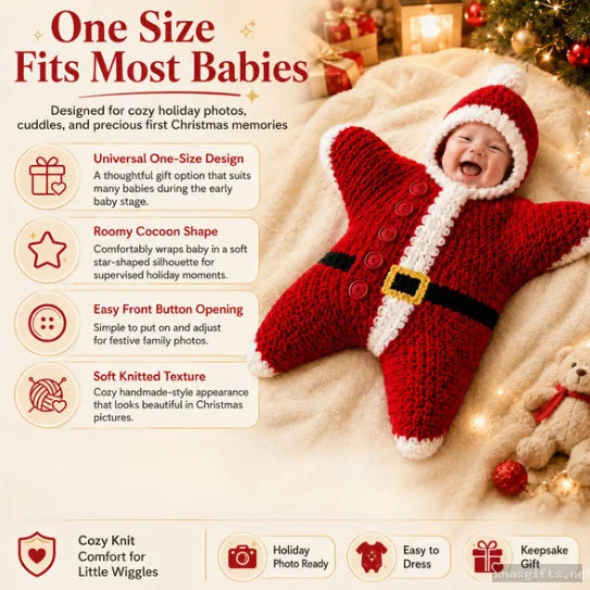 Seal Star Knit Baby Sleeping Bag Starfish Newborn Photography Swaddle Wrap