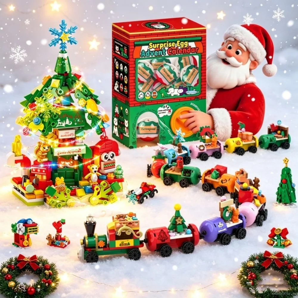 Surprise Egg Advent Calendar, 24 Days Christmas Countdown Blind Box Toy Vending Machine
