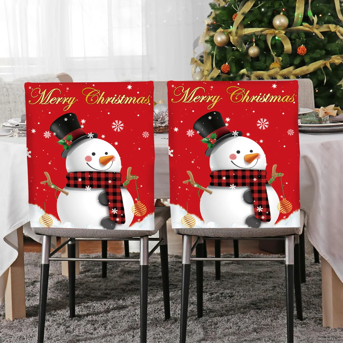 Wholesale Christmas Dining Chair Cover Slipcover, Holiday Atmosphere Decoration Props Small Gifts For Family Restaurant