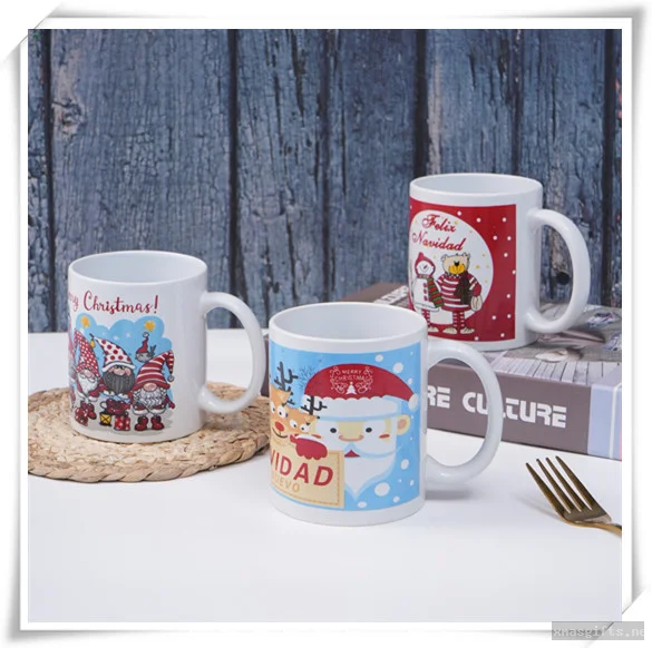 Wholesale Patterned Cheap Christmas Events Promotional Gift Ceramic Mugs | Bulk Corporate Holiday Gifts